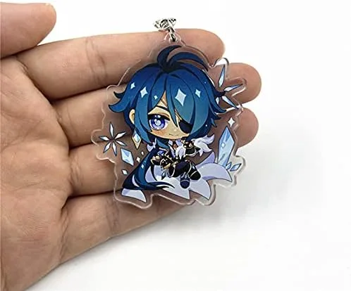 Vista 4 de Genshin Impact Figuras de acrílico llavero en forma de G hebilla accesorios lindo bolso colgante de coche llavero juego fans regalo