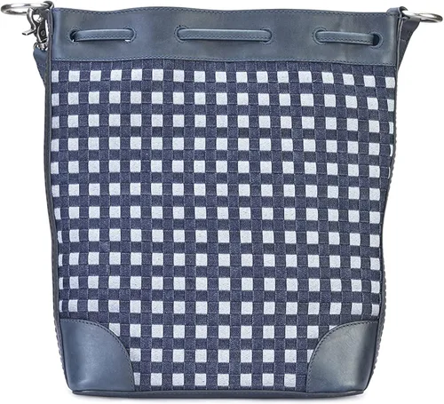 Vista 2 de Frye Melissa Denim & Leather Drawstring Hobo Bag