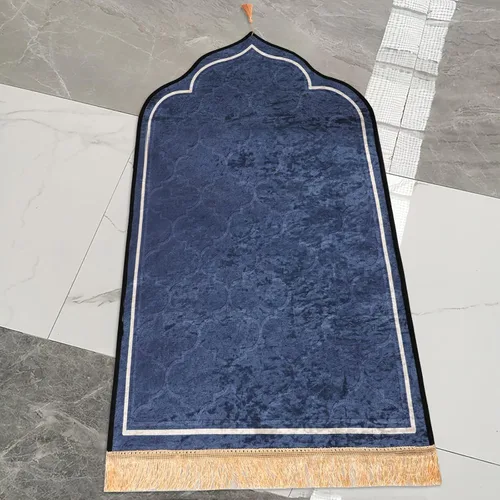 Vista 2 de Alfombra de oración musulmana, alfombra islámica para oraciones musulmanas, gran regalo de Ramadán para hombres musulmanes, mujeres, alfombra