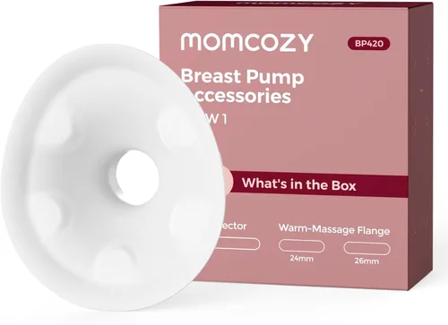 Vista 24 de Momcozy A1Pro - Masajeador de lactancia con calor, vibración profunda, rojo