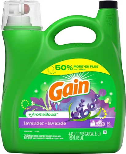 Vista 11 de Gain Detergente líquido para ropa, aroma a lavanda, 154 onzas líquidas, 107 cargas, compatible con HE, detergente líquido para ropa (paquete de 2)