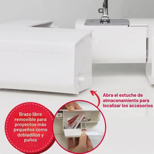 Vista 6 de SINGER® Máquina de coser compacta y ligera M2100 con kit de accesorios