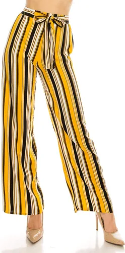 Vista 35 de Pantalones Palazzo para mujer, pantalones culottes sólidos y a rayas