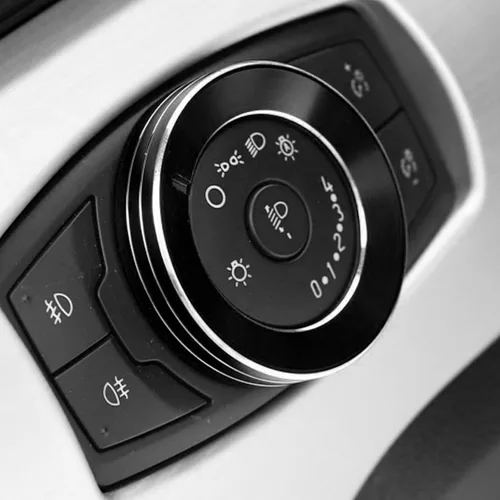 Vista 8 de x xotic tech Anillo de cubierta de botón para interruptor de luz antiniebla, compatible con Ford Mustang 2015-2023, F-150 2015-2020, accesorios Negro
