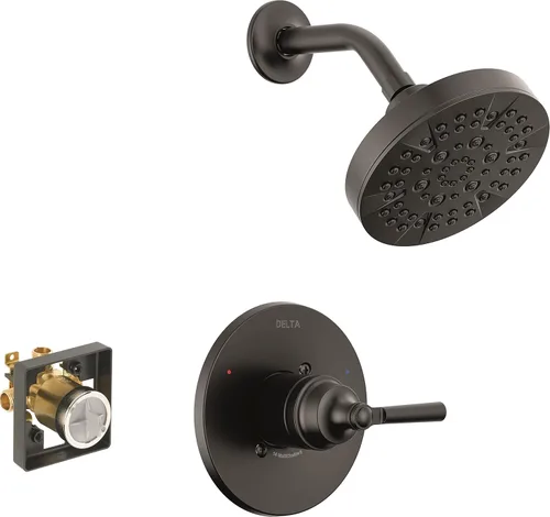 Vista 7 de Delta Saylor Serie 14 Kit de ajuste de válvula de una sola función, juego de mango cromado para sistema de grifo de ducha, cromado T14035