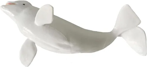 Vista 4 de Figura de ballena Beluga realista sólida, criatura marina del océano blanco, juguete educativo de aprendizaje para niños y niños pequeños 01 Beluga