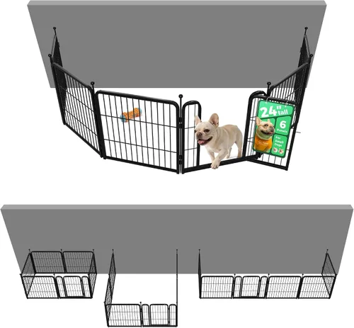 Vista 89 de FXW Rollick - Corralito para perros para patio, campamento con casa rodante, patentado, 24 pulgadas, 2 paneles Fácil instalación, resistente