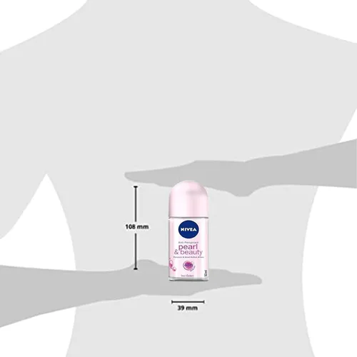 Vista 8 de Nivea Desodorante Roll On Pearl & Beauty para mujer, paquete de 3 1.7 fl oz (1.69 fl oz)
