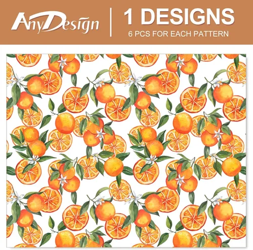 Vista 3 de Papel de regalo naranja, papel de regalo de frutas cítricas, papel de regalo plegado a granel, plano mandarina, para cumpleaños, baby shower