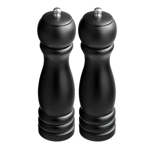 Vista 5 de OCS Parts Pro Series - Molinillo de pimienta de madera marrón con molinillo ajustable, molinillo tradicional de sal o pimienta de 8 pulgadas
