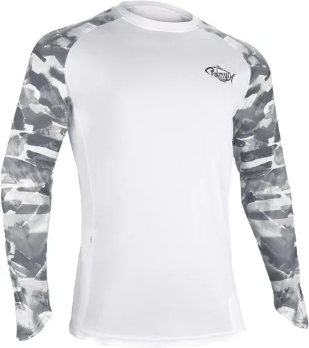Vista 61 de Palmyth - Camiseta de pesca para hombre, con manga larga, protección solar ultravioleta FPU 50+, con bolsillo