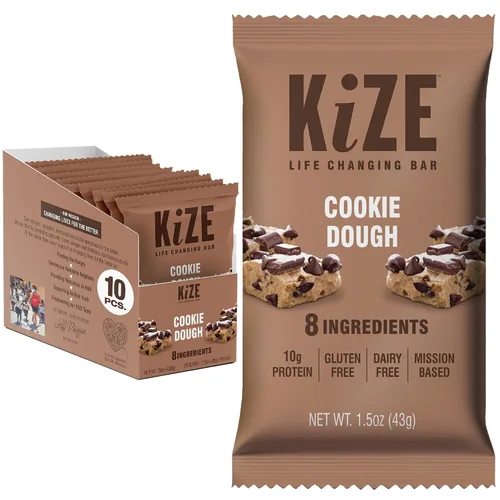 Vista 21 de KiZE Energy Bars - Barras energéticas de reemplazo de comidas con alto contenido de proteínas, a base de mantequilla de almendras, sin gluten, sin