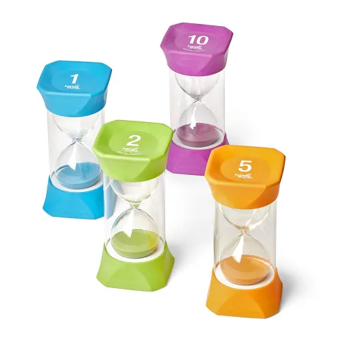Vista 12 de hand2mind Temporizador de arena jumbo de 1 minuto, temporizador de reloj de arena grande, reloj de arena, temporizador silencioso para niños