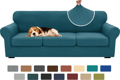 Vista 16 de XINEAGE Funda de diván para sofá en forma de L, fundas de sofá modular para mascotas, funda de asiento de sofá antideslizante lavable, fundas