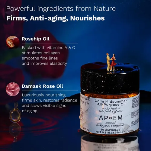 Vista 2 de APoEM Radiance Skincare Set – Cápsulas de aceite antienvejecimiento, exfoliante purificador de árbol de té y máscara hidratante brillante