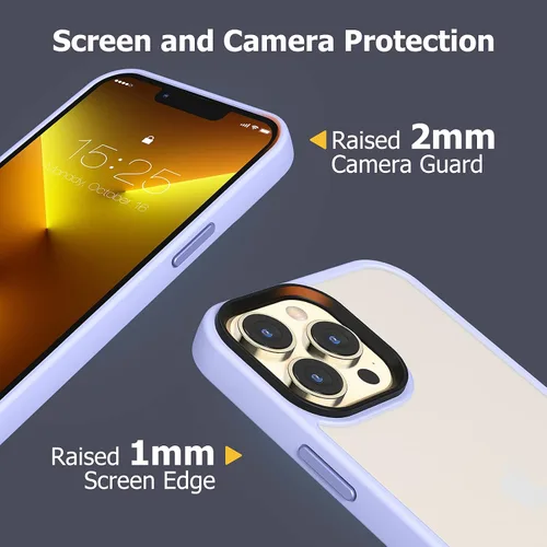 Vista 3 de MATEPROX Matte Case Compatible with iPhone 13 Pro, Non-Slip Protective Cover Hard Back Shockproof Bumper Phone Cases for iPhone 13 Pro 6.1