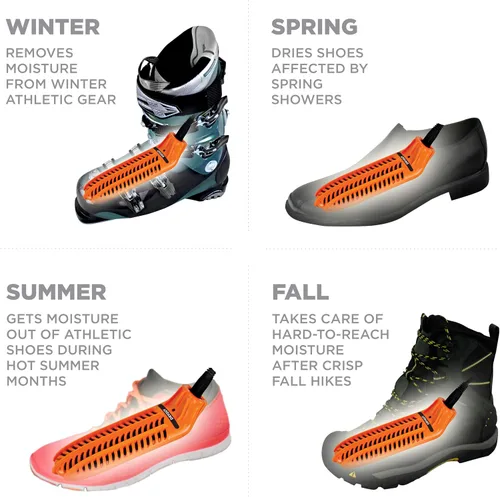 Vista 6 de DryGuy Travel Dry DX - Secador de botas y secador de zapatos, naranja y negro