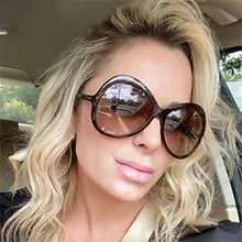 Vista 4 de Gafas de sol redondas retro de gran tamaño para mujer, grandes y vintage, de moda, sombras de conducción, viajes, 70