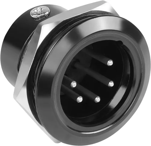 Vista 8 de QIANRENON Adaptador de soldadura de fijación con rosca XLR de 5 pines XLR hembra a terminal de soldadura, conector redondo de 5 polos XLR DMX Mount