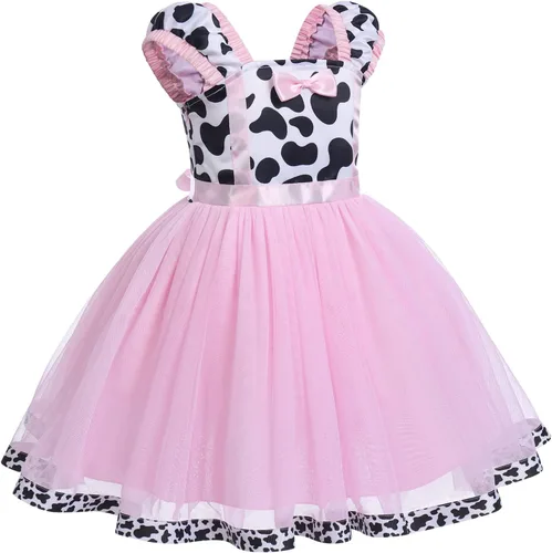 Vista 3 de IWEMEK - Maillot de ballet con diadema para niña con lunares, disfraz con diadema, leotardo
