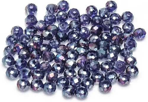 Vista 30 de 246 cuentas de cristal redondas de 0.118 pulgadas (0.118 in) con múltiples facetas sueltas espaciadoras de cristal para hacer joyas, pulseras