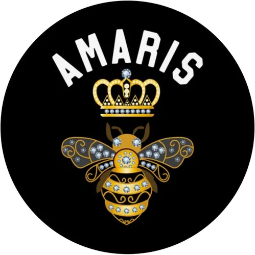 Vista 3 de Amaris Nombre Amaris Regalos de Cumpleaños Reina Corona Abeja Amaris PopSockets intercambiables PopGrip