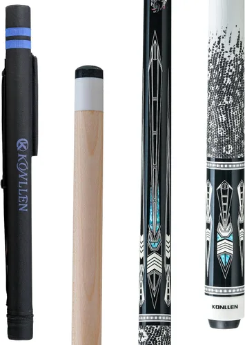 Vista 10 de KONLLEN Maple Pool Cue Stick – Low Deflection Performance Billiard Cue for Adults, Professional Play AK-D1-1st-12.2