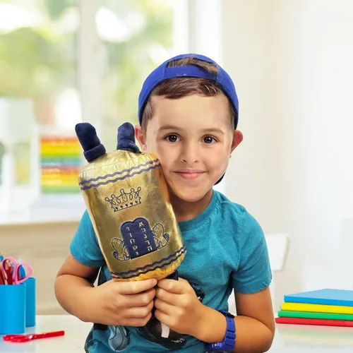 Vista 2 de Rite Lite Juguete de Torá de peluche suave mediano de 12 pulgadas de alto, regalos de Shabat, Shabbos, regalos judíos hebreos para niños, recuerdos
