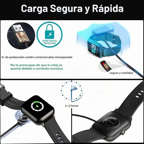Vista 3 de Paquete de 2 cables de carga magnéticos de 4 pines para Sedzofan Y16B Kids Smart Watch Charger Cable de carga USB
