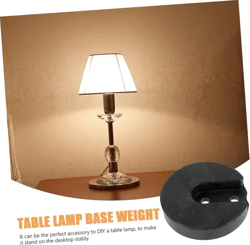 Vista 5 de Lámpara de mesa Base Contrapeso Piezas de luz Soporte de escritorio Pantalla Base de la lámpara de peso redondo Peso Linterna Peso profesional Mesa