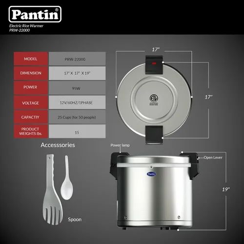 Vista 2 de Pantin calentador de arroz prw-22000
