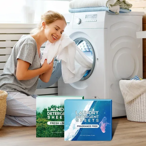 Vista 7 de AIDEA Hojas de detergente para ropa, sin perfume (160 cargas), 80 hojas, jabón de lavandería, detergente para lavadora, hoja de detergente libre