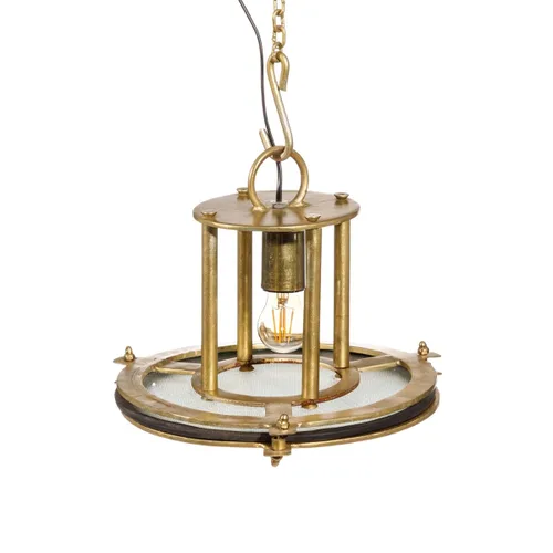 Vista 2 de Lámpara de Techo Bronce Cristal Hierro 40 W 240 V 35 x 35 x 28 cm Moderno