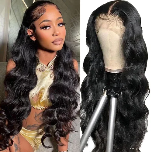 Vista 46 de Pelucas de encaje frontal de 13x4 Highlight Ombre de cabello humano ondulado 4/27 color rubio miel 9A sin pegamento HD encaje frontal transparente