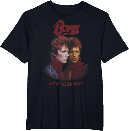 Vista 7 de David Bowie - Camiseta New York City Tour, Negro