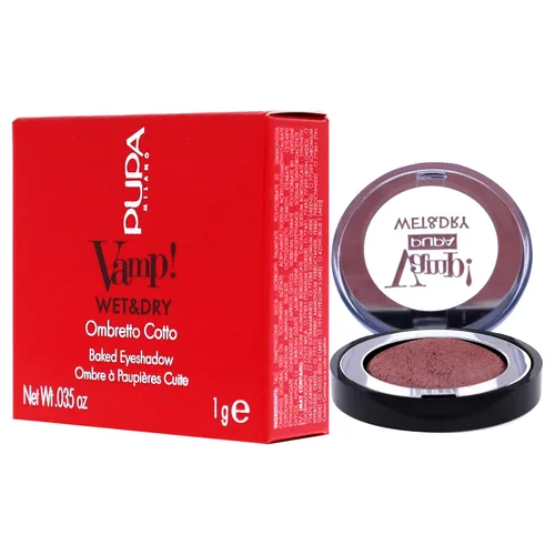 Vista 4 de Pupa Milano Vamp! Sombra de ojos horneada húmeda y seca, textura ligera y ultrafina, mejora los párpados con un color radiante y multifacético