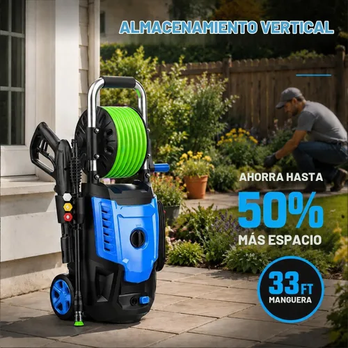 Vista 7 de Lavadora a presión eléctrica 4800 PSI 4.0GPM Lavadora de alta potencia Azul
