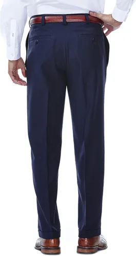 Vista 3 de Haggar E Clo Repreve Stria Classic Fit - Pantalón de vestir plisado frontal para hombre