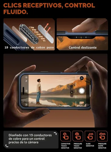 Vista 7 de SUPCASE Funda para iPhone 17 Pro Max (UBGrip Pro), [protector de pantalla de vidrio templado integrado y soporte] [cubierta de control de cámara]