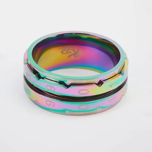 Vista 2 de Yarn Ave Anillo de contador de filas de arco iris, accesorio de herramienta útil para tejer y ganchillo, herramienta manual de seguimiento