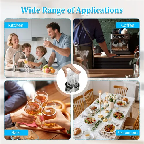 Vista 8 de Enjuagadora de vidrio para fregadero de cocina, enjuague de vidrio de alta presión giratoria de 360 grados con cabezal rociador extraíble, enjuague