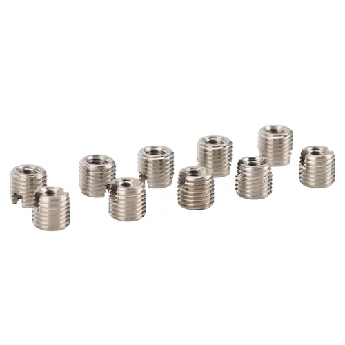 Vista 19 de 10 piezas de inserción de rosca autorroscante, tuerca reductora de acero inoxidable de 0.236 in hembra M3x0.0.197 in macho M5x0.0.315 in