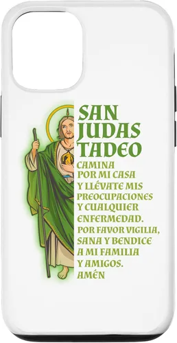 Vista 28 de Funda para iPhone 16 San Judas Tadeo con Oración