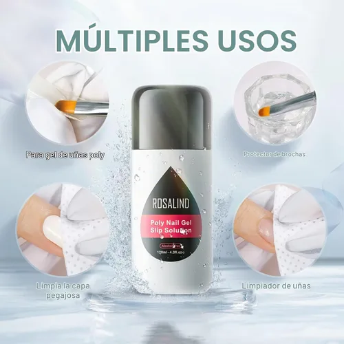 Vista 7 de ROSALIND Gel de uñas de poliéster rosa suave, gel de extensión de poliéster de 2.1 onzas líquidas para decoración de uñas, extensión engrosada