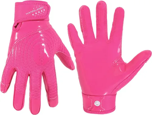 Vista 20 de HANDLANDY Guantes de fútbol para jóvenes, guantes receptores adhesivos para niños, guante de fútbol de súper agarre, mejor regalo para niños y niñas