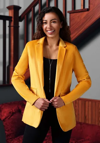 Vista 3 de Harry Potter Hufflepuff Blazer para mujer, Amarillo