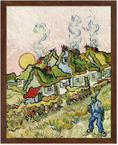 Vista 41 de Poster Master Póster clásico de Van Gogh, impresión impresionista vintage, regalo para artista, pintor, autorretrato, sombrero de paja, dibujo