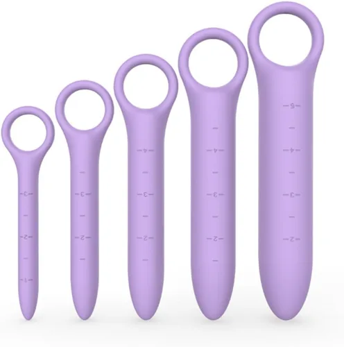 Vista 9 de Paquete de 5 dilatadores de silicona para suelo pélvico para mujeres con escamas finas, masajeador de varita pélvica, entrenador muscular del suelo