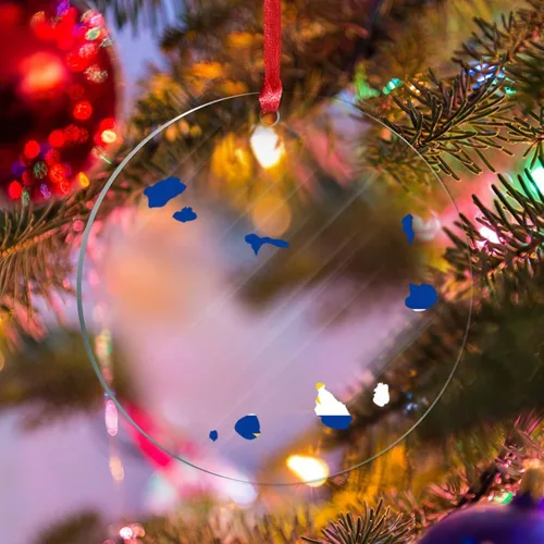 Vista 19 de Silueta de bandera de Bielorrusia, adornos de árbol de Navidad, bandera nacional, recuerdo de Navidad, adornos acrílicos de Bielorrusia