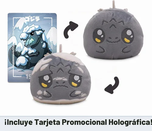 Vista 5 de TeeTurtle Godzilla - Caja ciega reversible de peluche de 3 pulgadas, lindo animal de peluche suave Kawaii
